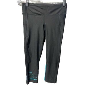 Under Armour Heatgear‎ Compression Capri Leggings Black/Turquoise Medium